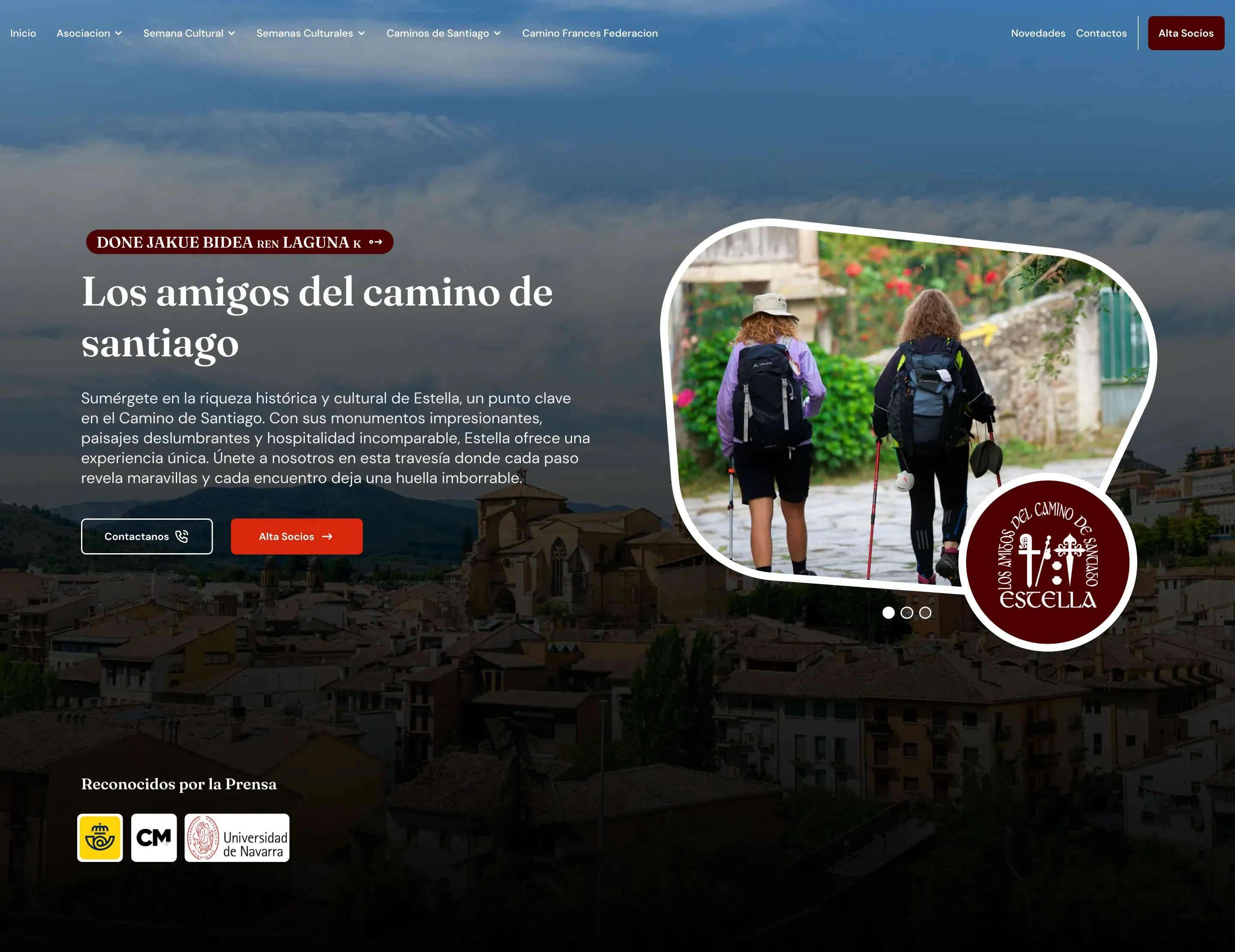 Página web de Amigos del Camino de Santiago de Estella